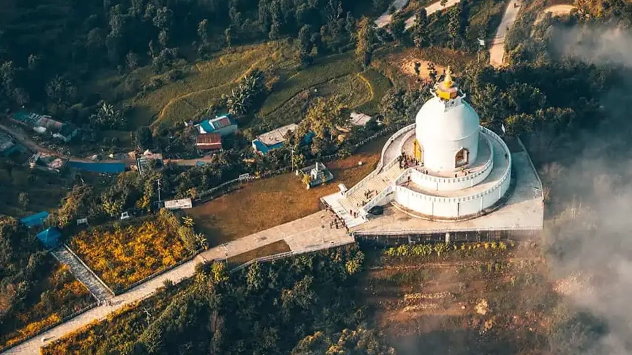 Peace Pagoda as one of the main attraction of Pokhara